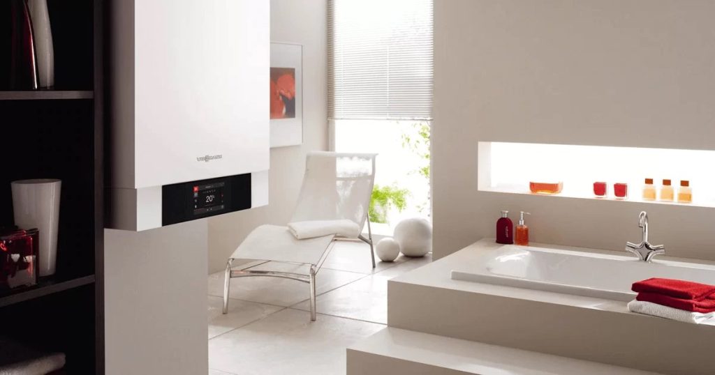 chaudière viessman dans la salle de bain